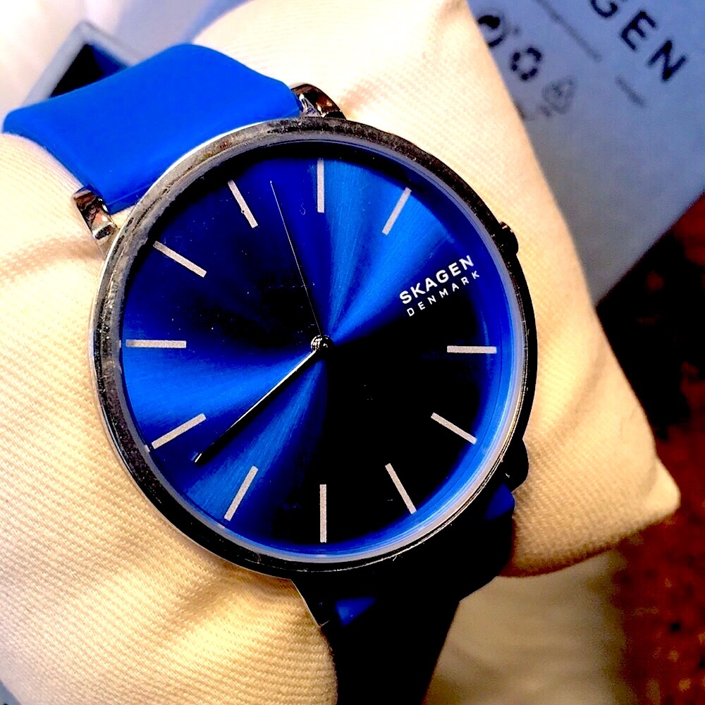 🔵🔳SKAGEN® Deep Blue Silicon Watch🔳🔵